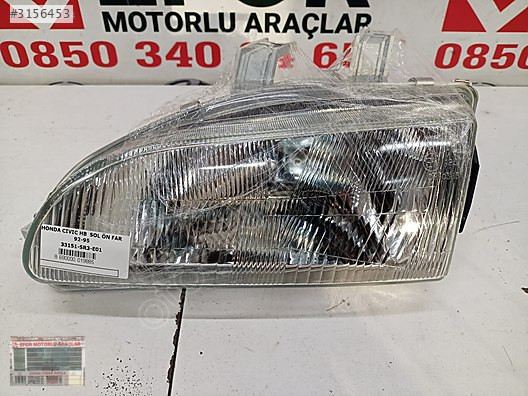 HONDA CIVIC SIFIR SOL ÖN FAR 92-94