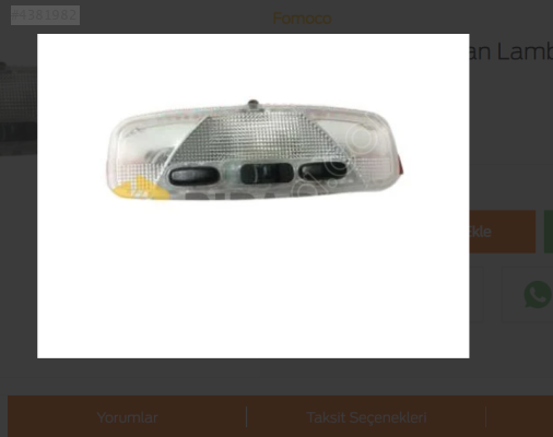 Ford Connect Tavan Lambası 2T1A 13K767 AC ORJINAL