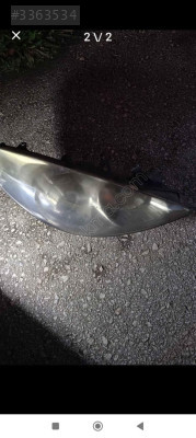 Peugeot 307 sağ mencekli far çıkma orjinal