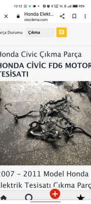 Honda civiç fd 6 motor tesisati