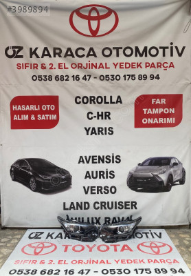 2016-2018 TOYOTA AURİS ÇIKMA ORJİNAL HATASIZ TAKIM ÖN FAR