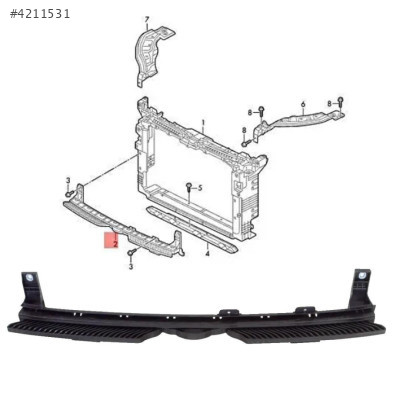 Vw T-Cross Panjur Tutucu Profil 2019-2023 2GM805705B