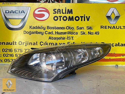 RENAULT MEGAN 3 2010 2012 XENON FAR SOL FAR ORJİNAL ÇIKMA PARÇA