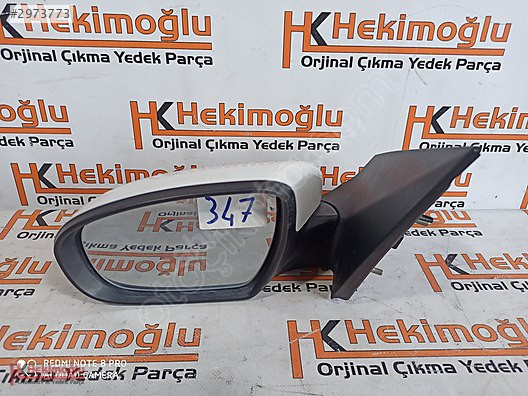 HYUNDAİ İ20 ORJİNAL KAPI AYNASI SOL ELEKTRİKLİ HATASIZ BEYAZ