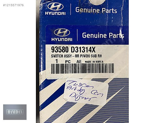 HYUNDAİ TUCSON SAĞ ARKA CAM DÜĞMESİ 93580 D31314X