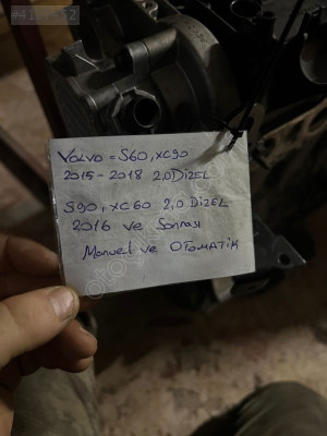 2015-18 VOLVO S60-XC90 2,0 DİZEL MANUEL VE OTOMATİK MOTOR ÇIKMA
