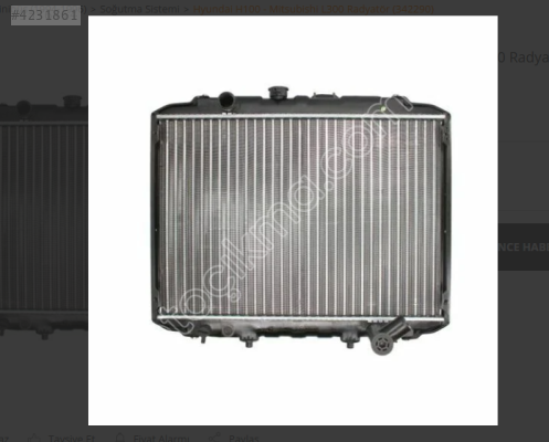 HYUNDAI H10094-06MİNİBÜS-H100 97-04KAMYONET L-300 SU RADYATÖRÜ