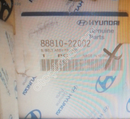 HYUNDAI ACCENT SOL ÖN EMNİYET KEMERİ