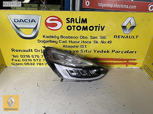 RENAULT CLIO 4 ÇIKA ORJİNAL LEDLİ SAĞ FAR VE DİĞER PARÇALARI