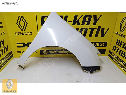 Renkay'dan Renault Symbol Beyaz Orjinal Sağ Ön Çamurluk
