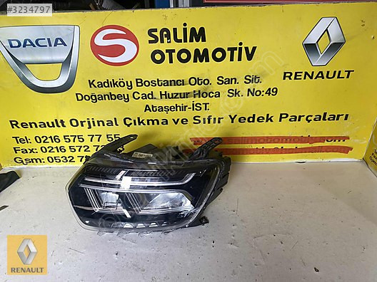 DACİA DUSTER 2022-2023 ÇIKMA ORJİNAL SOL FAR VE DİĞER APRÇALARI