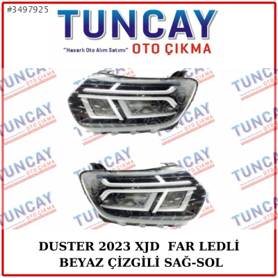 DACİA DUSTER XJD LEDLİ SAĞ SOL FAR 2021-2025 YEDEK PARÇA