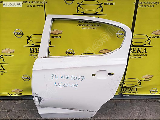 OPEL CORSA D SOL ARKA KAPI BEYAZ ÇIKMA ORJİNAL YEDEK PARÇA