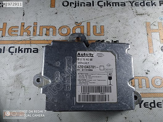 RENAULT CLİO 3 AİRBAG BEYNİ 610 79 60 00 8201043701 611131000A