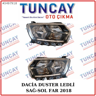 DACİA DUSTER LEDLİ SAĞ SOL FAR 2018-2021 YEDEK PARÇA