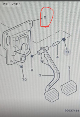 Citroen Saxo fren pedal destek sacı 451631