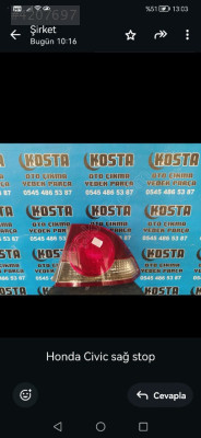 HONDA CİVİC SAĞ ARKA STOP