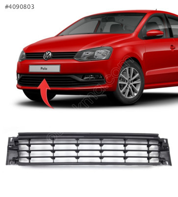 6C0853677A VW POLO 2015-2017 ÖN TAMPON ORTA IZGARA KROMSUZ