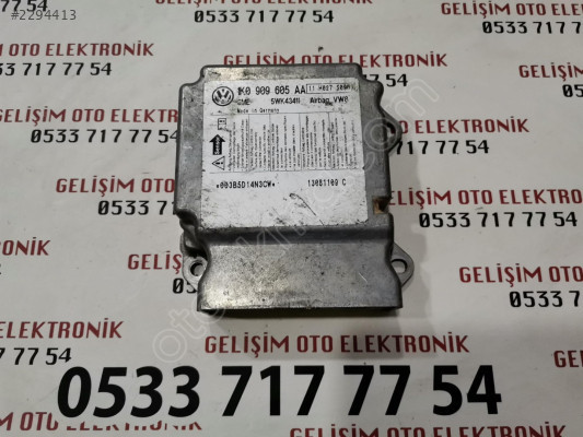 1K0909605AA 5WK43411 VW GOLF AIRBAG BEYNİ