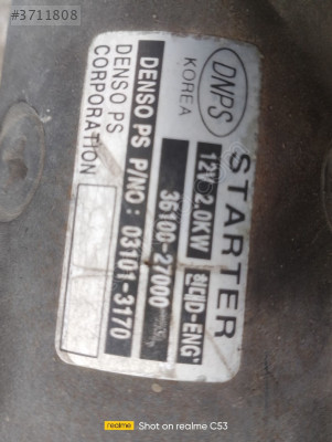 2.0 CRDİ KİA CARENS MARŞ MOTOR