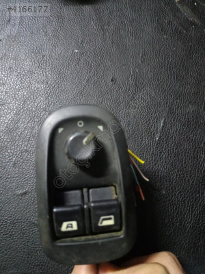 Peugeot 206 sol ön ikili cam düğmesi ve ayna ayar düğmesi