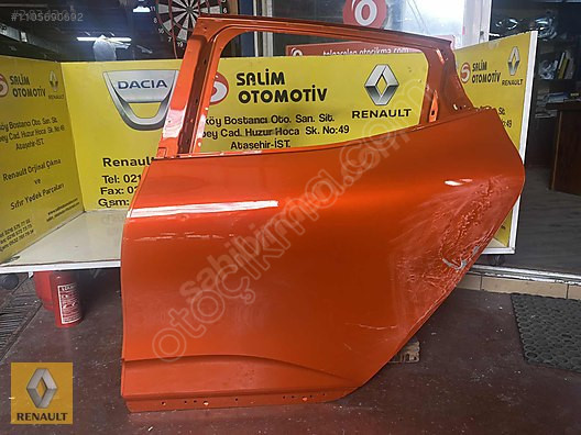 RENAULT CLIO 5 ÇIKMA ORJİNAL SOL ARKA TURUNCU KAPI VE DİĞER PARÇ