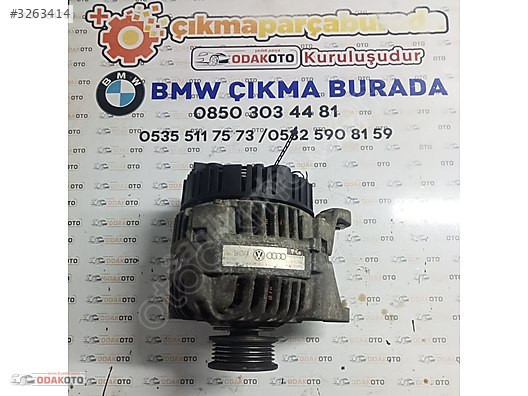 A13v1156 Volkswagen Passat 2.0 Çıkma Şarj Dinamosu Orjinal Temiz