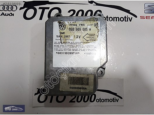 6Q0909605A VOLKSWAGEN BORA-GOLF-POLO AİRBAG BEYNİ