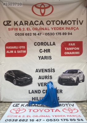 2013-2018 TOYOTA YARİS ÇIKMA ORJİNAL HATASIZ SOL ÖN ÇAMURLUK