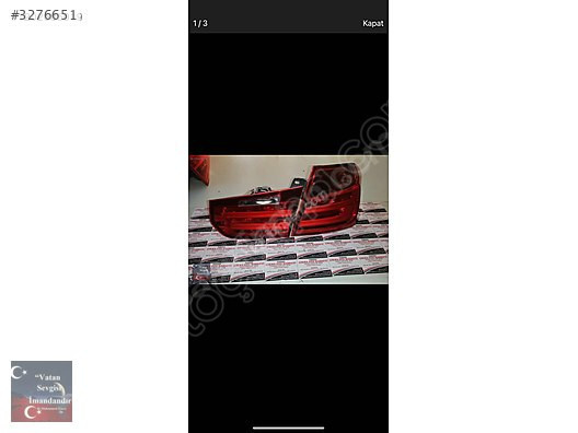 BMW F30 SAĞ DIŞ SAĞ İÇ STOP
