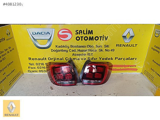 DACİA SANDERO ÇIKMA ORJİNAL SAĞ SOL STOP LAMBASI VE DİGERLERİ