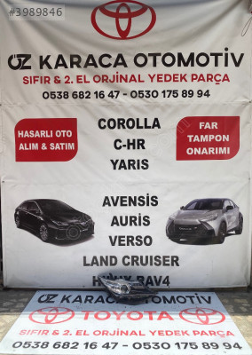 2013-2016 TOYOTA AURİS ÇIKMA ORJİNAL SAĞ ÖN FAR