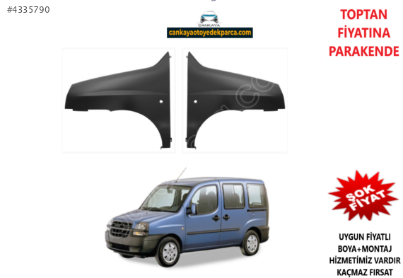 FİAT DOBLO 2000/2005 SAĞ-SOL ÖN ÇAMURLUK SIFIR ADET FİYAT 9880812