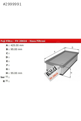 HAVA FILTRESI 207 1444PR 1444VK 1444FF