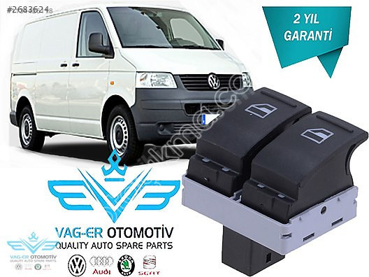 VOLKSWAGEN TRANSPORTER T5 2003-2009 ÖN SOL CAM AÇMA DÜĞMESİ ÇİFT 7E0959