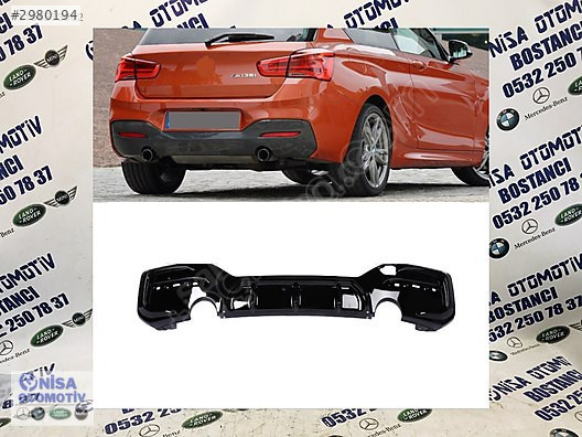 BMW 1 SERİSİ F20 LCI MT TAMPON İÇİN ÇİFT ÇIKIŞ DİFÜZÖR SIFIR
