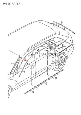 4G0853815 ORJİNAL  SOL ÖN KAPAK ÇITASI