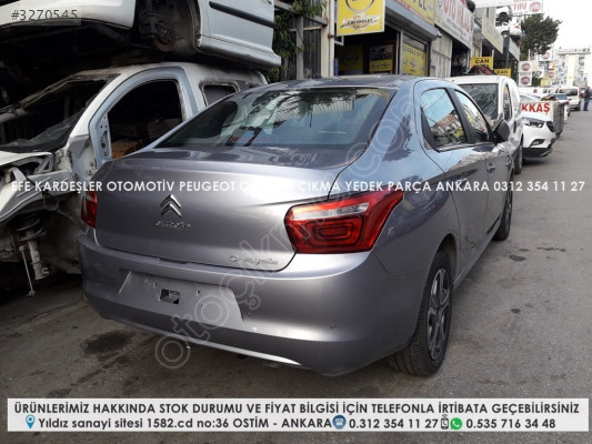 citroen c-elysee çıkma kesme tavan arka komple