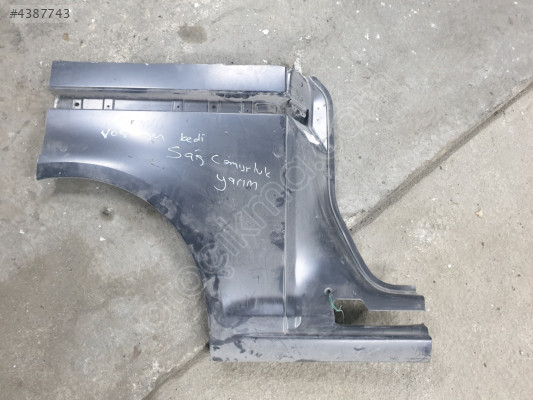 vw caddy sag arka camurluk yarım 2011 2015orjinal uzun sasi