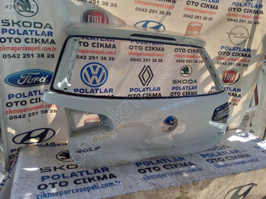 Volkswagen Golf 7 bagaj kapağı orijinal beyaz göçük hasarlı