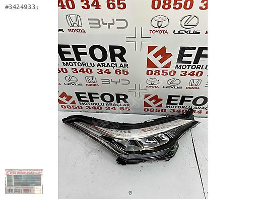 TOYOTA CHR SAĞ ÖN FAR ÇIKMA ORJİNAL YEDEK PARÇA 20-23