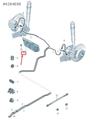 1K0611716  ORJİNAL FREN BORU KORUYUCUSU
