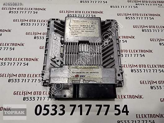 4F0907552 4F0910552 SIMOS 6.3 AUDİ A6 MOTOR BEYNİ