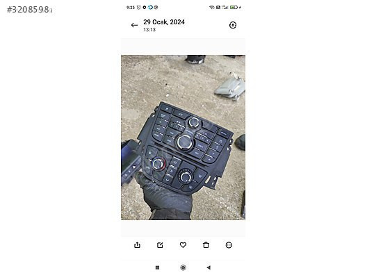 Opel Astra J Radyo CD Multimedya Kontrol Paneli 13444592