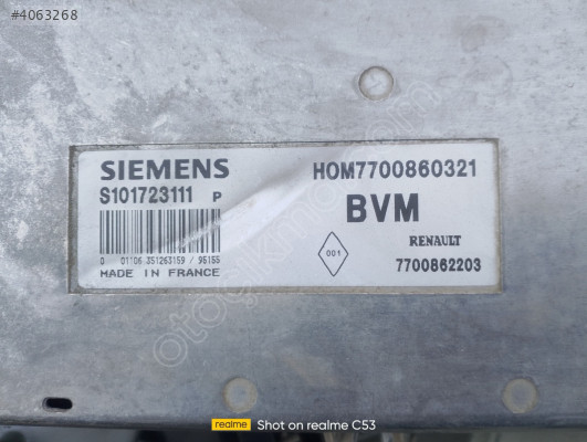 2.0 RENAULT 21 ENJEKSİYON MOTOR BEYİN