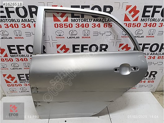 TOYOTA COROLLA SOL ARKA KAPI ÇIKMA ORİJİNAL PARÇA 2007-2012