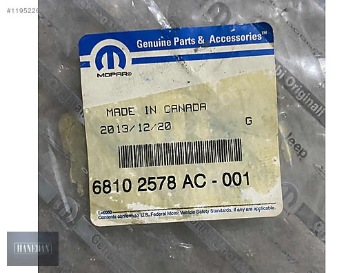 JEEP CHEROKEE SAĞ ARKA KAPI ÇITASI 68102578AC