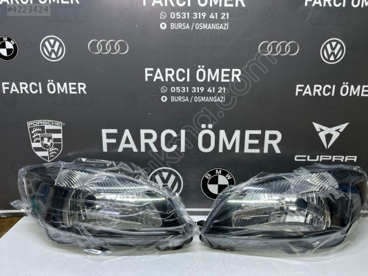 SKODA FABİA 2009-12 SAĞ-SOL TAKIM ÖN FAR SIFIR İÇİ SİYAH