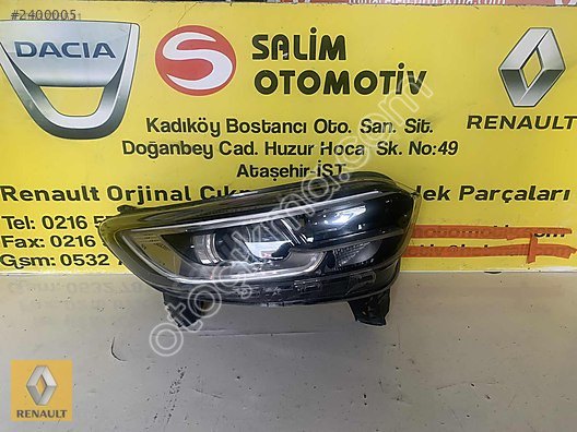 RENAULT KADJAR SAĞ FAR TOUCH ORJİNAL ÇIKMA YEDEK PARÇA S