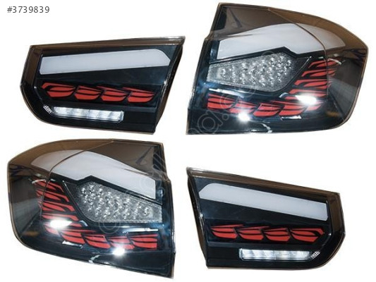 F30+LCI SET MODİFİYE M4-GTS  SİYAH KAYAR LED STOP  TAKIM